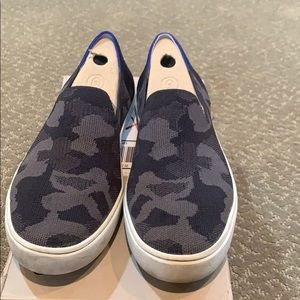 Rothys Grey Camouflage slip on sneaker size 10